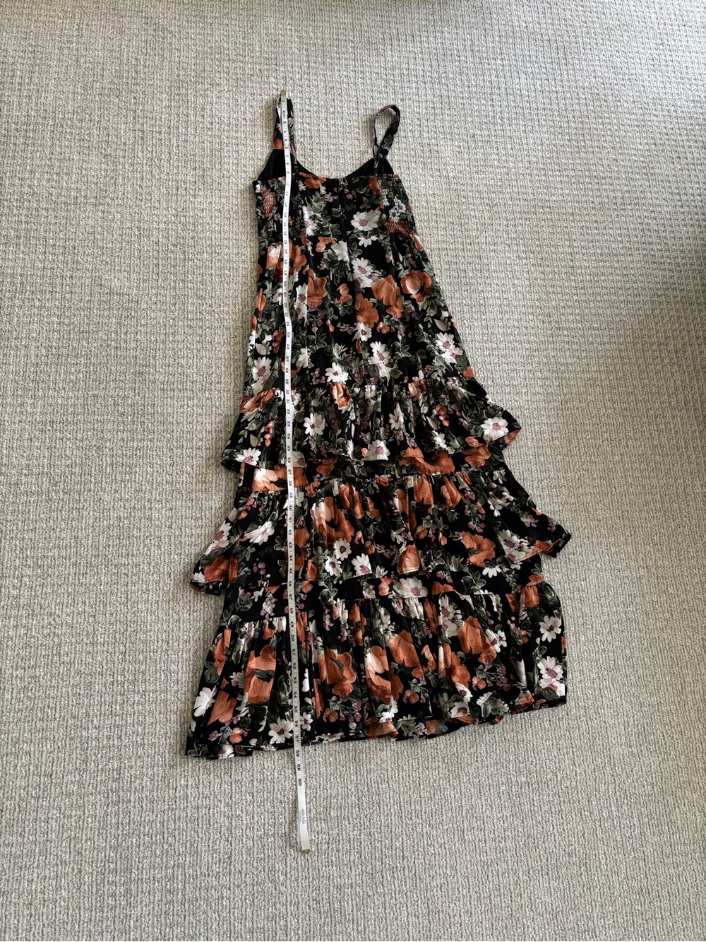Abercrombie & Fitch floral tiered ruffle maxi dress size M - Picture 15 of 16
